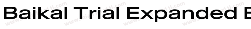 Baikal Trial Expanded Bold字体转换